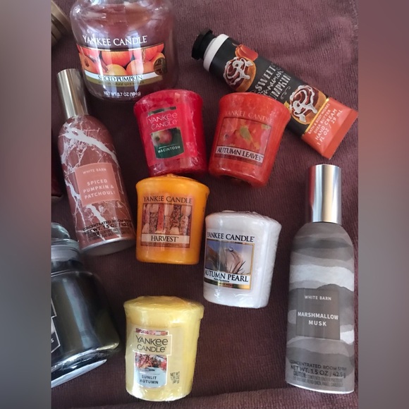 11 pc lot bundle seasonal room sprays candles decor autumn fall bbw Yankee - Picture 5 of 5